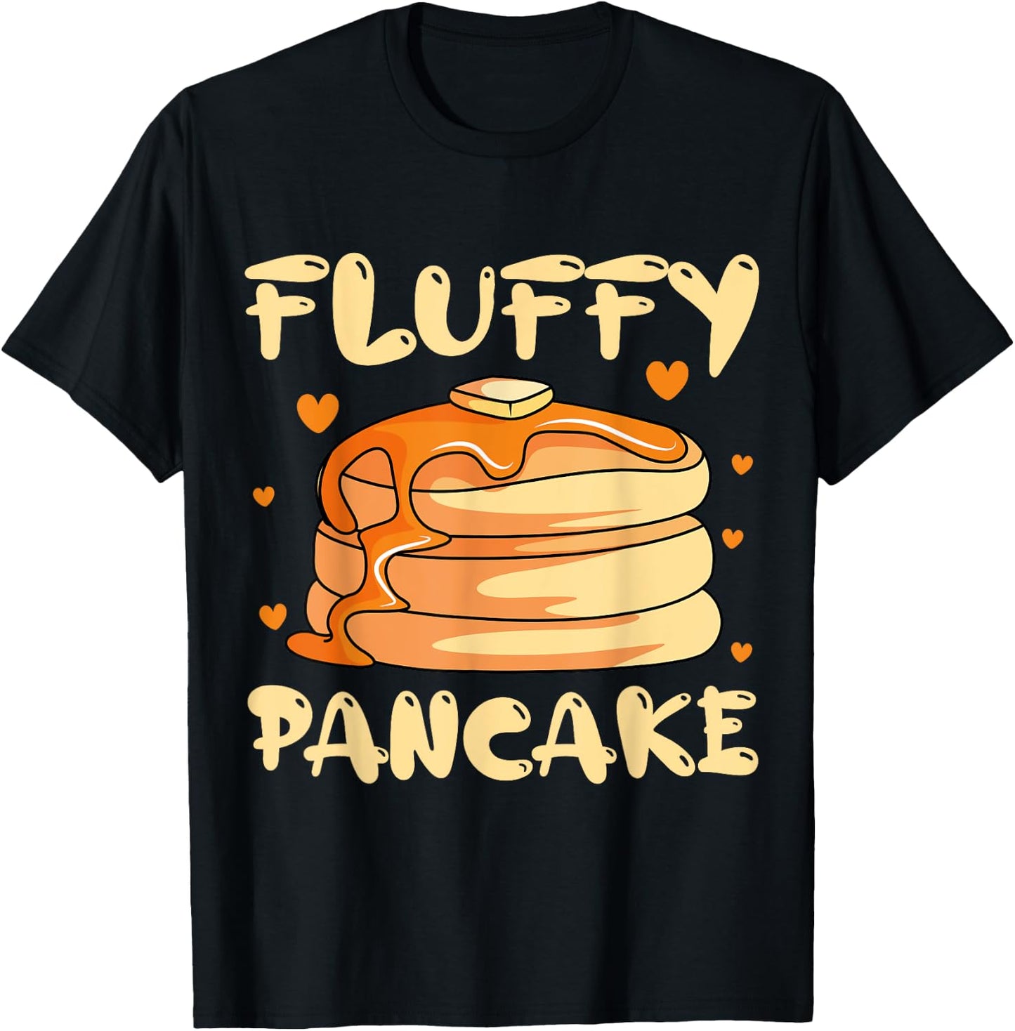 Pancakes Syrup Waffle Breakfast Hotcake Flapjack Food T-Shirt - T-Shirt | Black