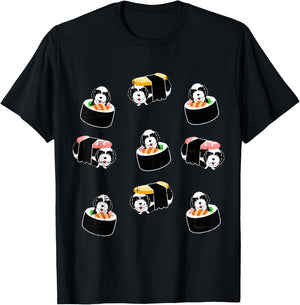 Sheepadoodle Sushi Puppy Cute Japanese Food Dog Lover Gift T-Shirt - T-Shirt | Black
