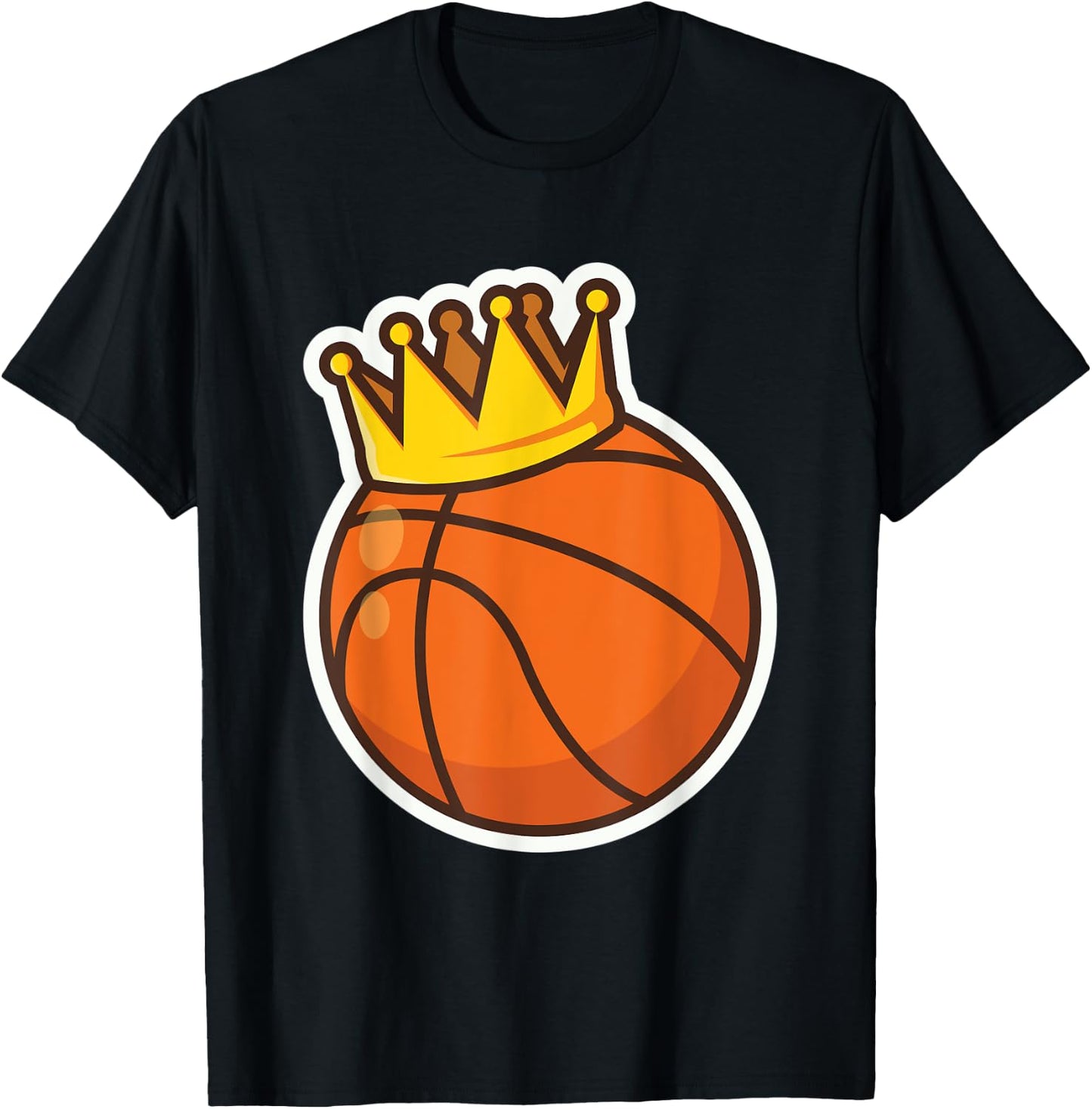 Basketball King Crown for Basketball Player T-Shirt - T-Shirt | Black