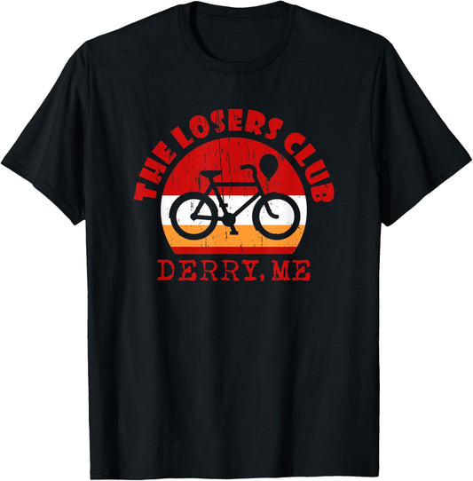 The Losers Club Vintage Bike Distressed Design T-Shirt - T-Shirt | Black