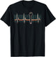 Mechanic Wrench Heartbeat Retro 80s Funny Technician Gift T-Shirt - T-Shirt | Black