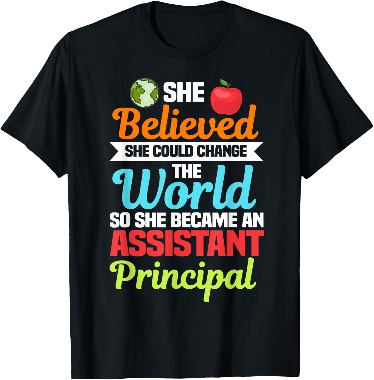 Assistant Principal Headmistress Deputy School Associate T-Shirt - T-Shirt | Black