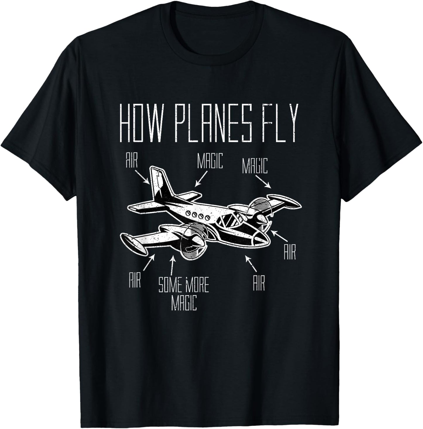 Funny Airport Gift Pilot T-Shirt - T-Shirt | Black
