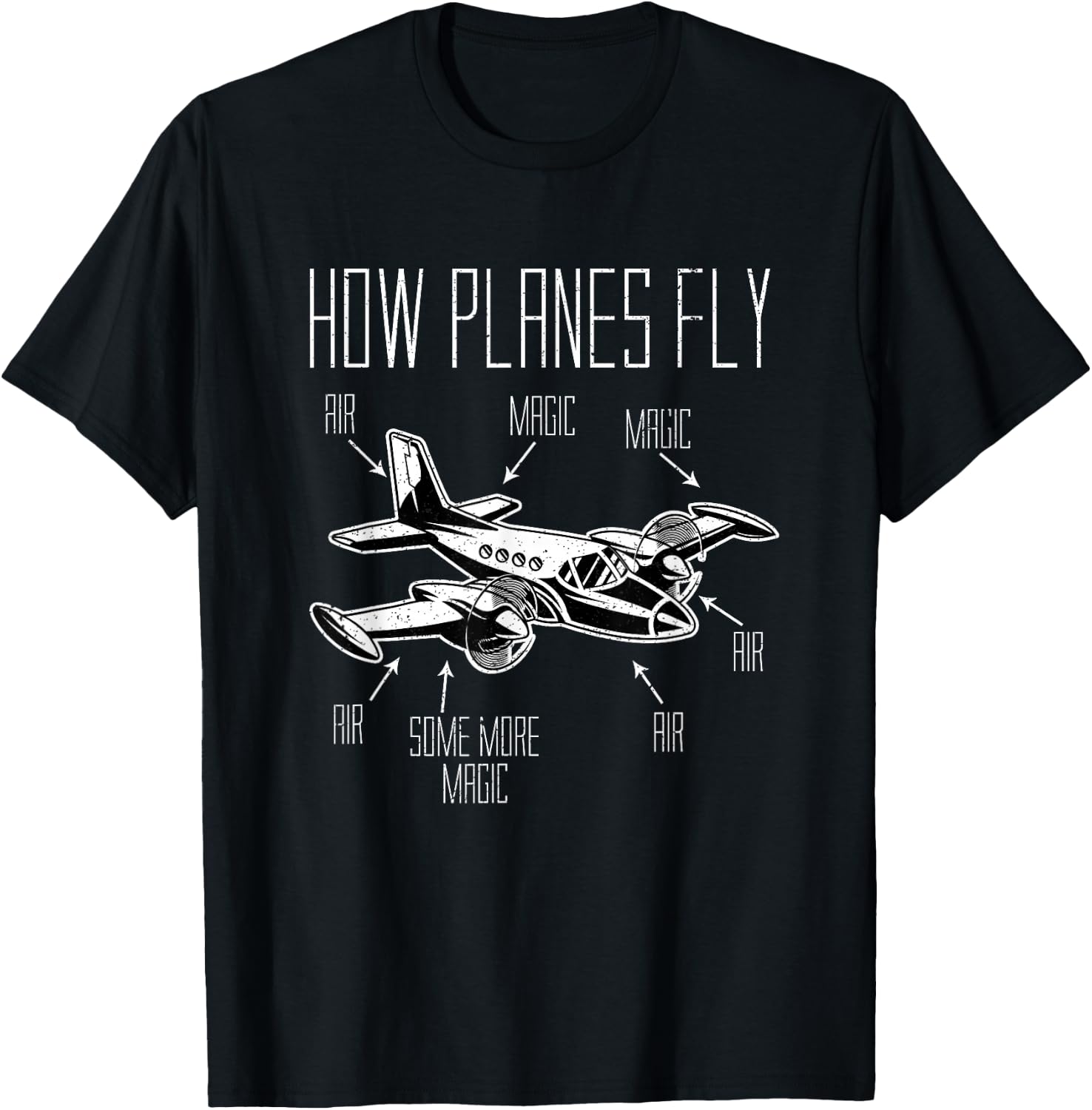 Funny Airport Gift Pilot T-Shirt - T-Shirt | Black