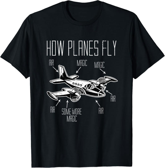 Funny Airport Gift Pilot T-Shirt - T-Shirt | Black