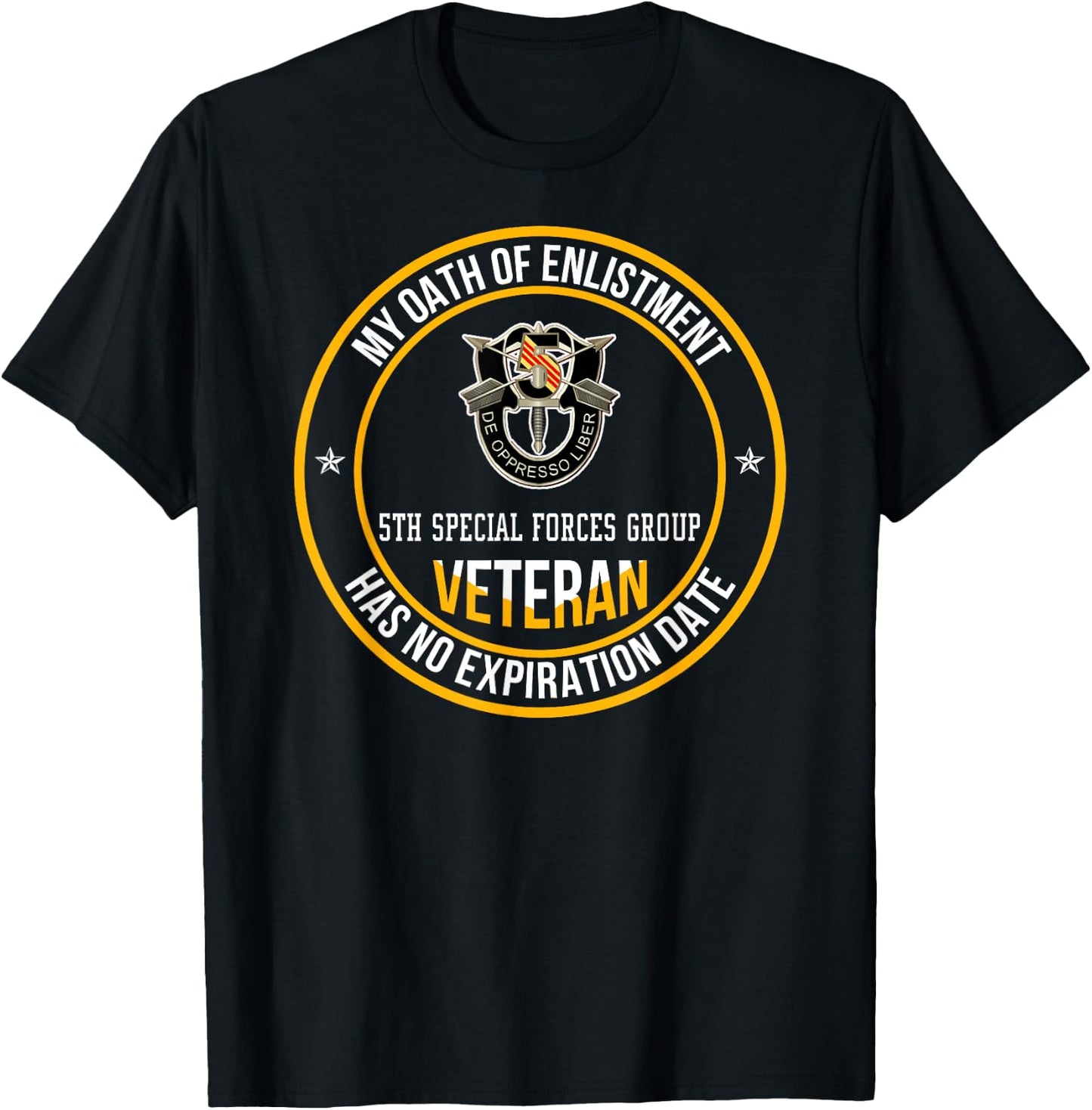 5th Special Forces Group Veteran My Oath Of Enlistment Xmas T-Shirt - T-Shirt | Black