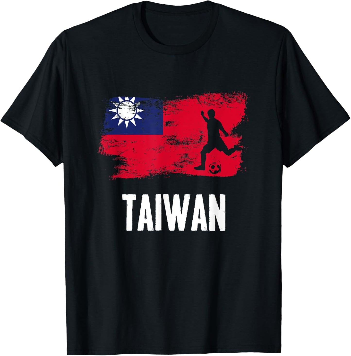 Taiwan Flag Jersey Taiwanese Soccer Team Taiwanese T-Shirt - T-Shirt | Black