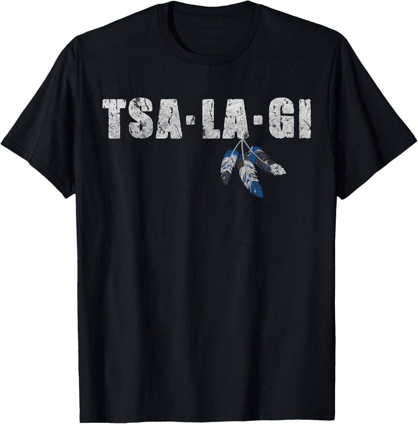 Native American Pride Cherokee Keetoowah Nation Tsi Tsalagi T-Shirt - T-Shirt | Black