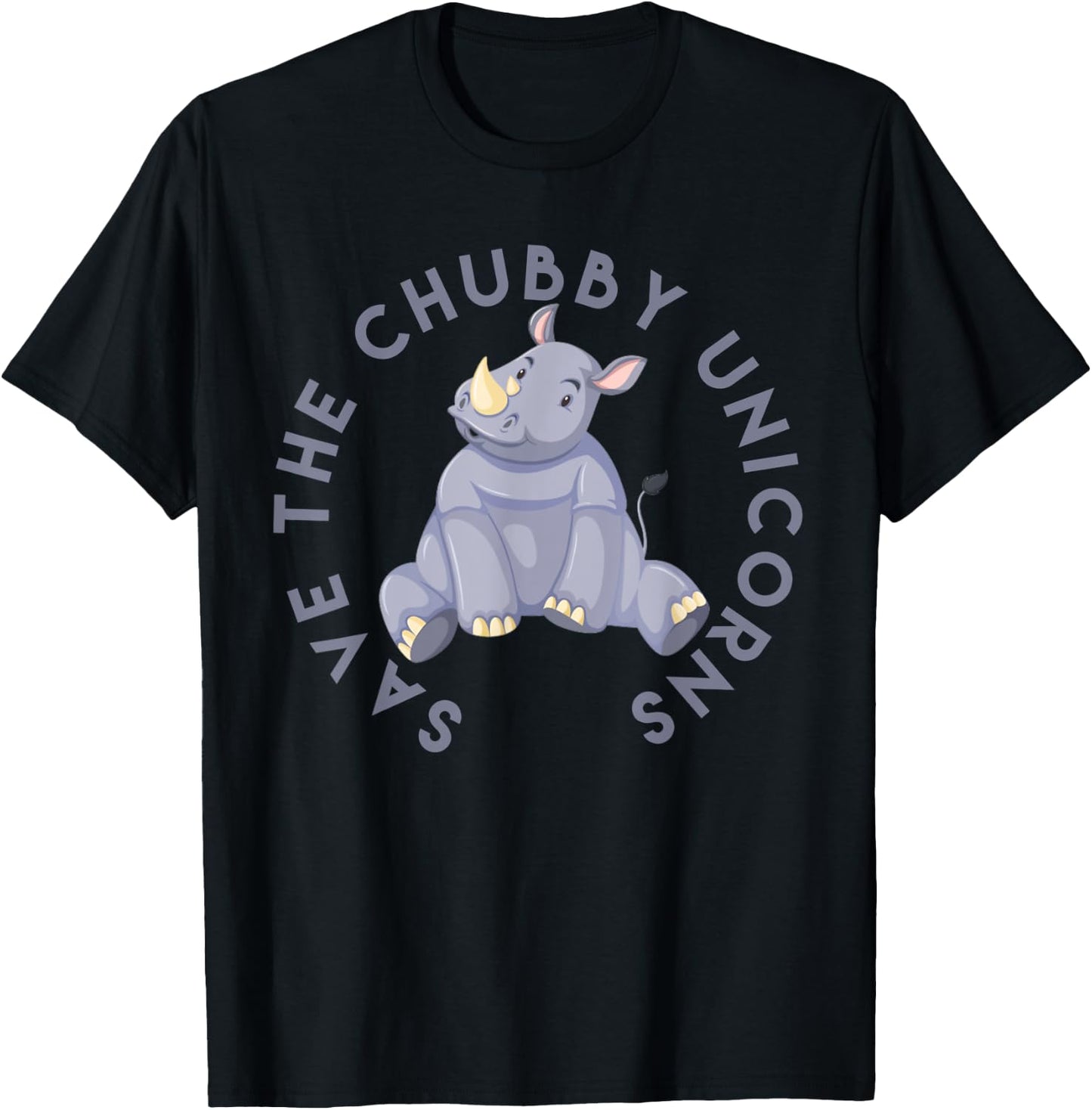 Save the Chubby Unicorns T-Shirt - T-Shirt | Black