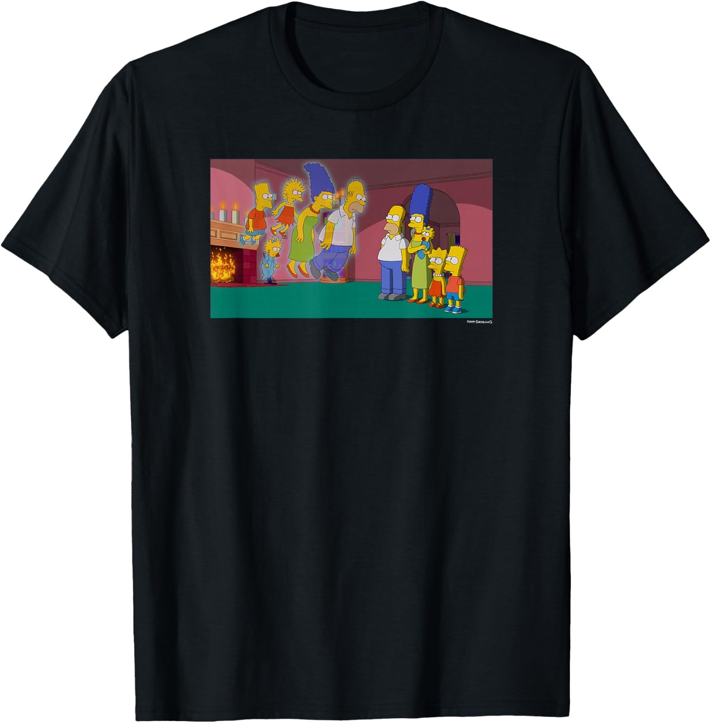 The Simpsons Treehouse Of Horror Halloween Ghost Family V-2 T-Shirt - T-Shirt | Black
