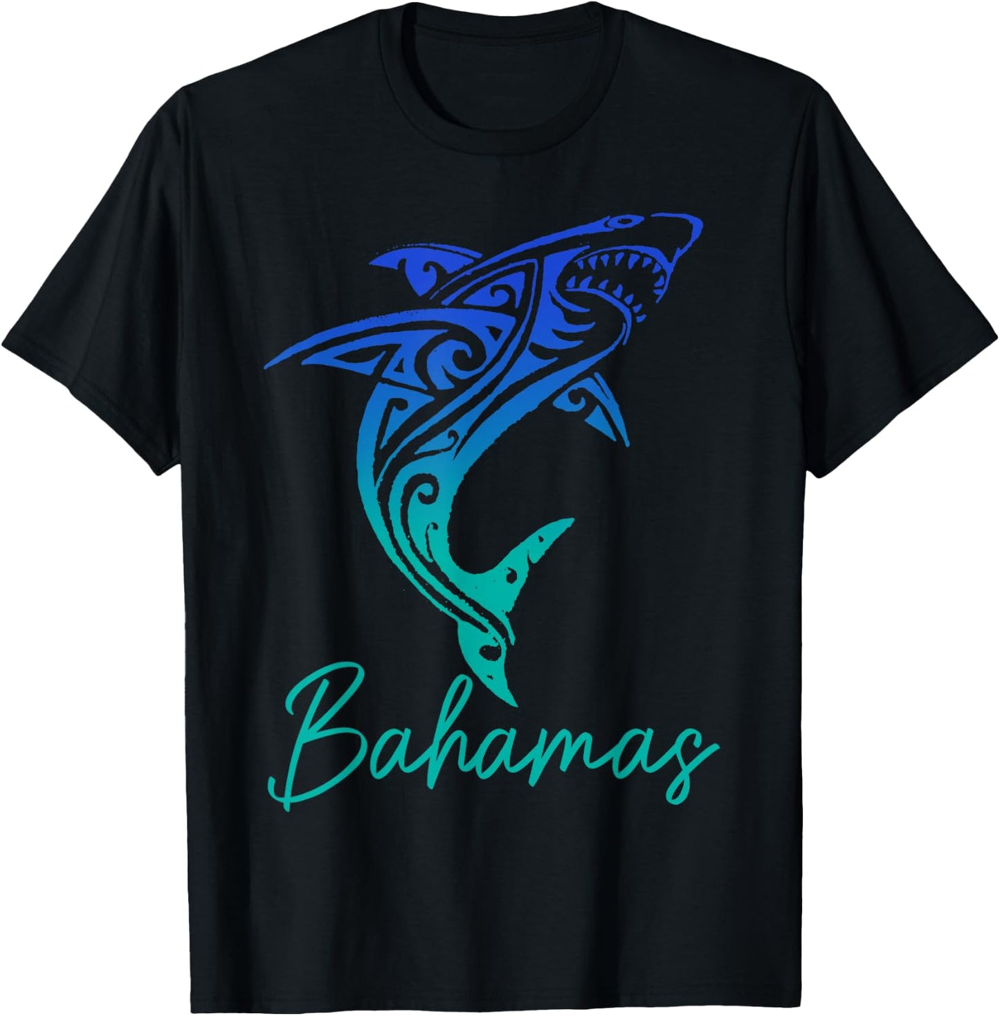 Bahamas Shark Scuba Diving Nassau Surfer SurfingSurf T-Shirt - T-Shirt | Black