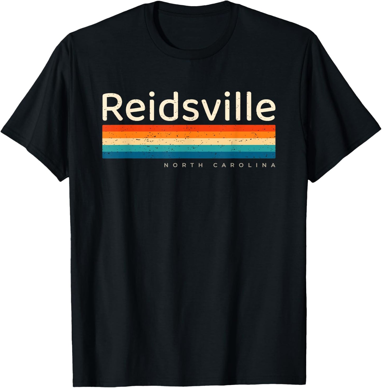 Reidsville NC North Carolina Retro Design T-Shirt - T-Shirt | Black