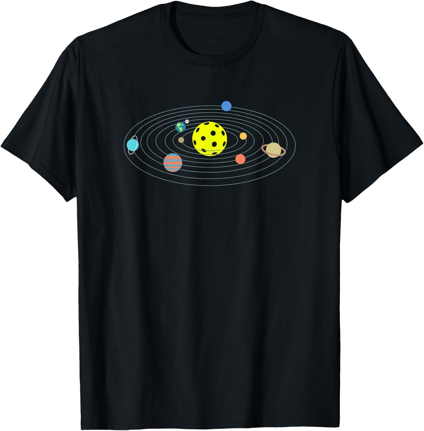 Threadrock -Adults Pickleball , Black, Small, Classic Fit, Short Sleeve T-Shirt - T-Shirt | Black