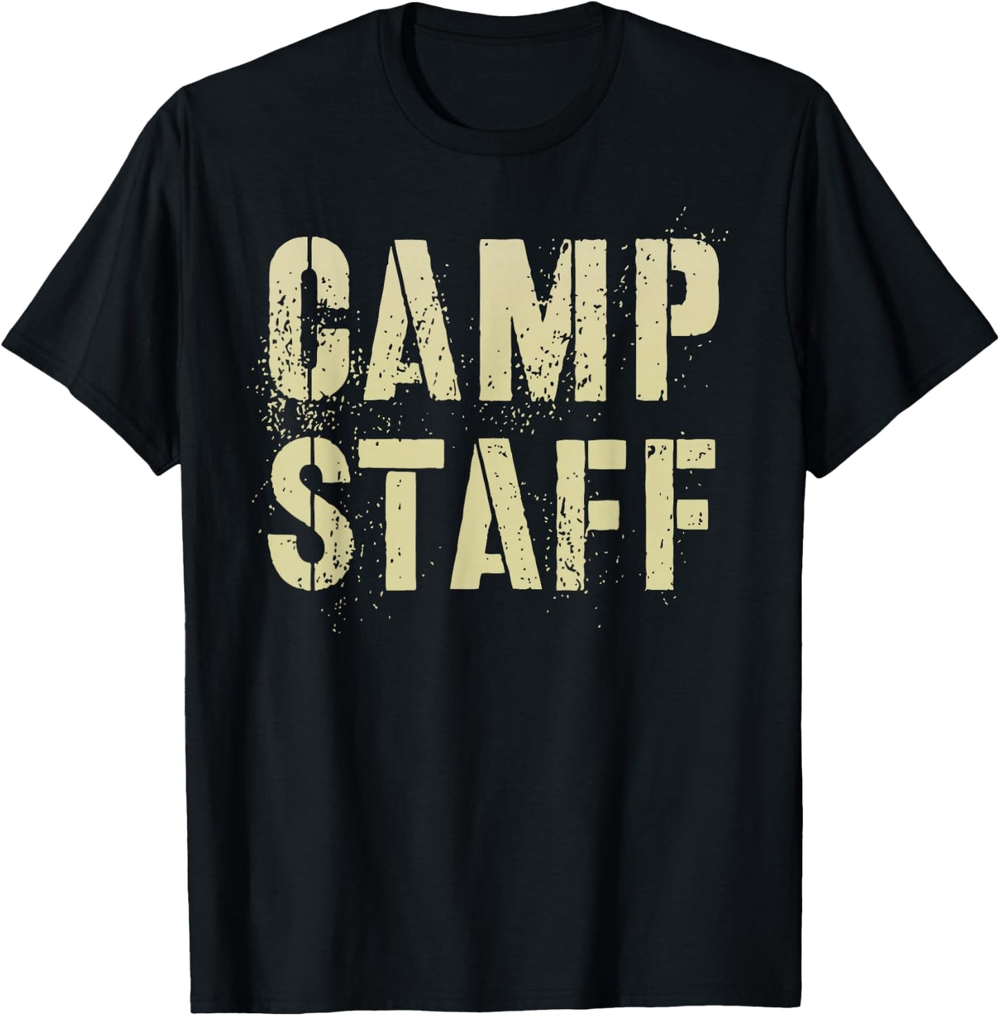 CAMP STAFF Summer Campground Host Crew Counselor Team T-Shirt - T-Shirt | Black