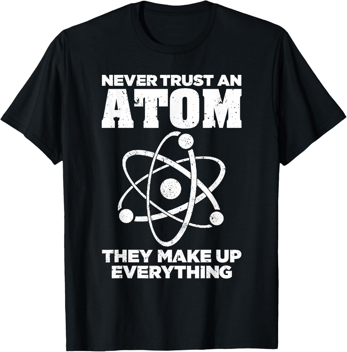 Funny Atom Art Men Women Stem Molecule Chemistry Teacher T-Shirt - T-Shirt | Black
