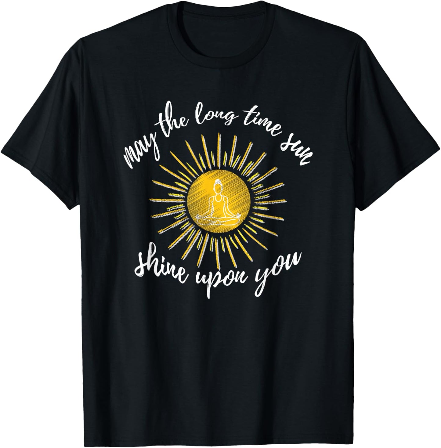 May The Long Time Sun Shine Upon You Kundalini Yoga T-Shirt - T-Shirt | Black
