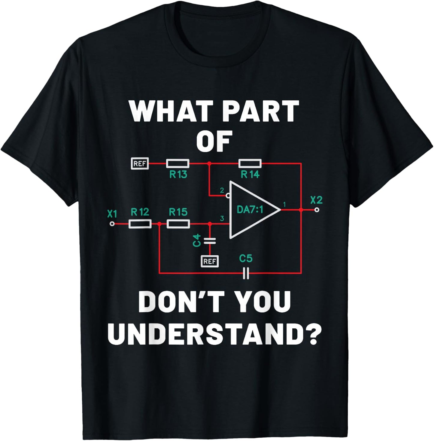 Electronic diagram Electrical engineer funny Gift T-Shirt - T-Shirt | Black