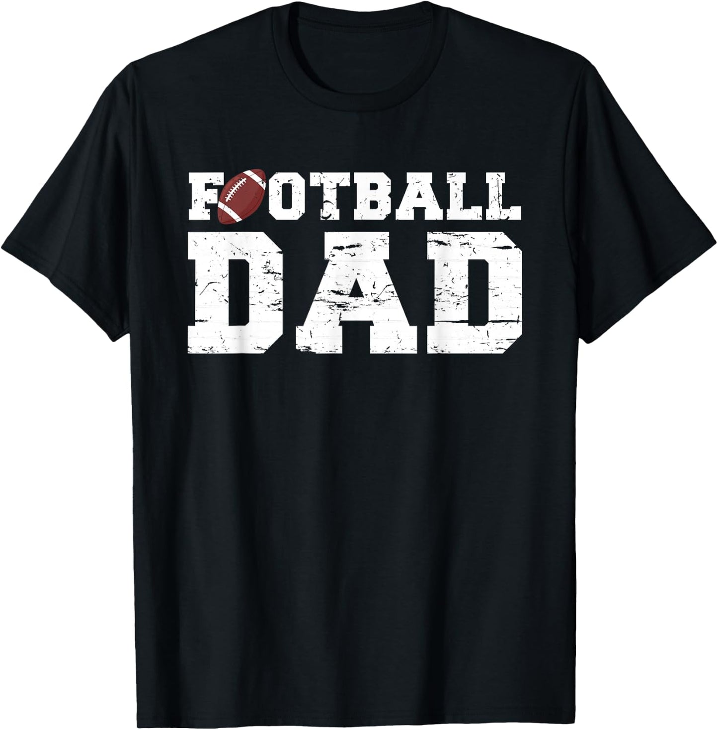 Football Papa Graphic Proud Football Dad T-Shirt - T-Shirt | Black