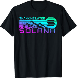 Solana Coin Blockchain HOLD SOL to the moon Solana Crypto T-Shirt - T-Shirt | Black