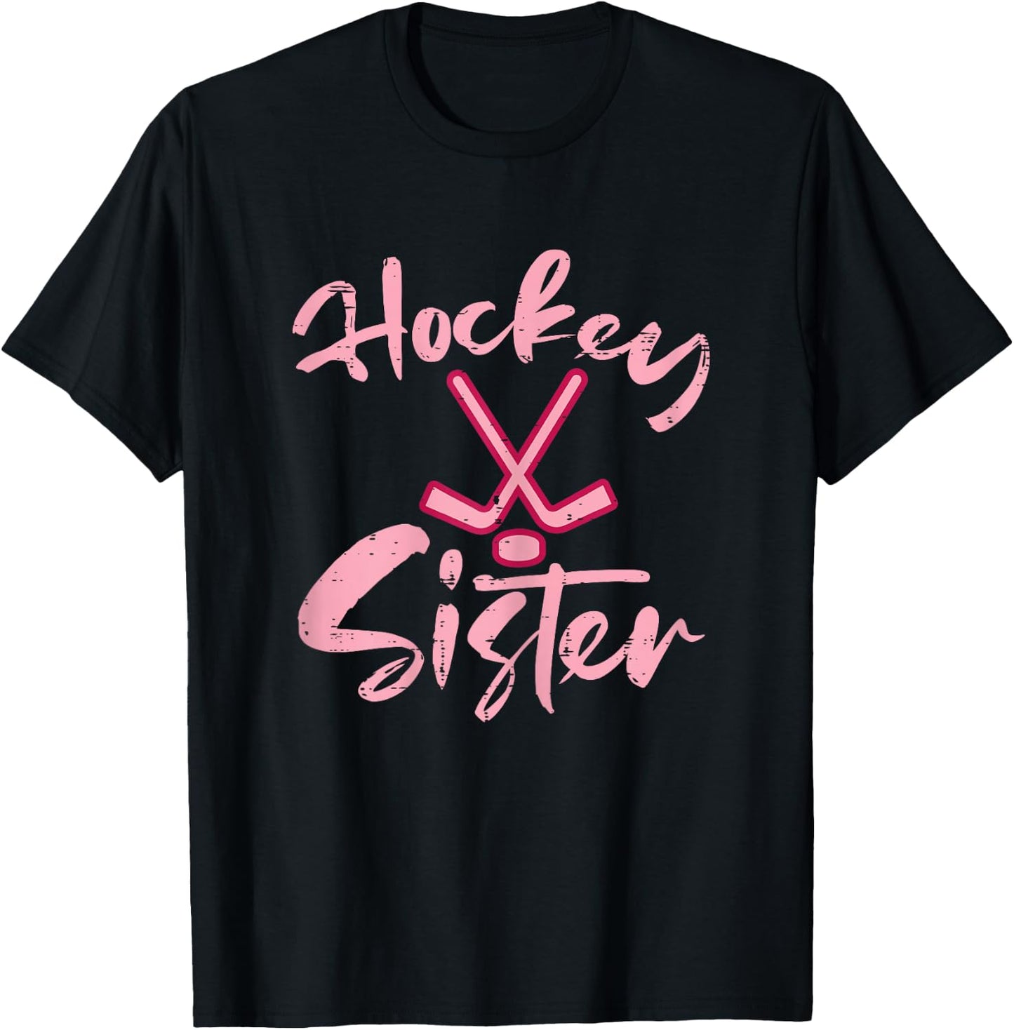 Ice Hockey Sister Fan Women Girls Kids Youth Toddler T-Shirt - T-Shirt | Black