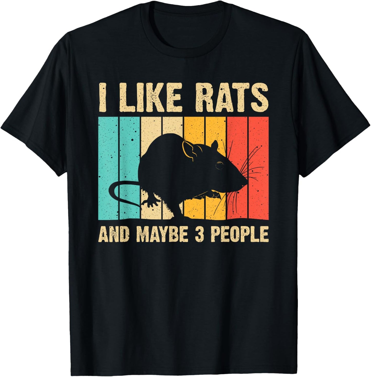 Funny Rat Design Rat Lover Men Women Mouse Rodent Introvert , Black T-Shirt - T-Shirt | Black