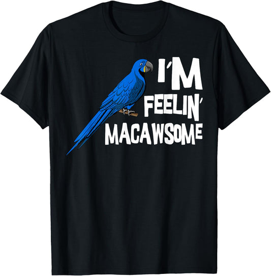 Macaw Parrot Blue Parakeet Tiel Quarrion Cage Bird Cockatoo T-Shirt - T-Shirt | Black