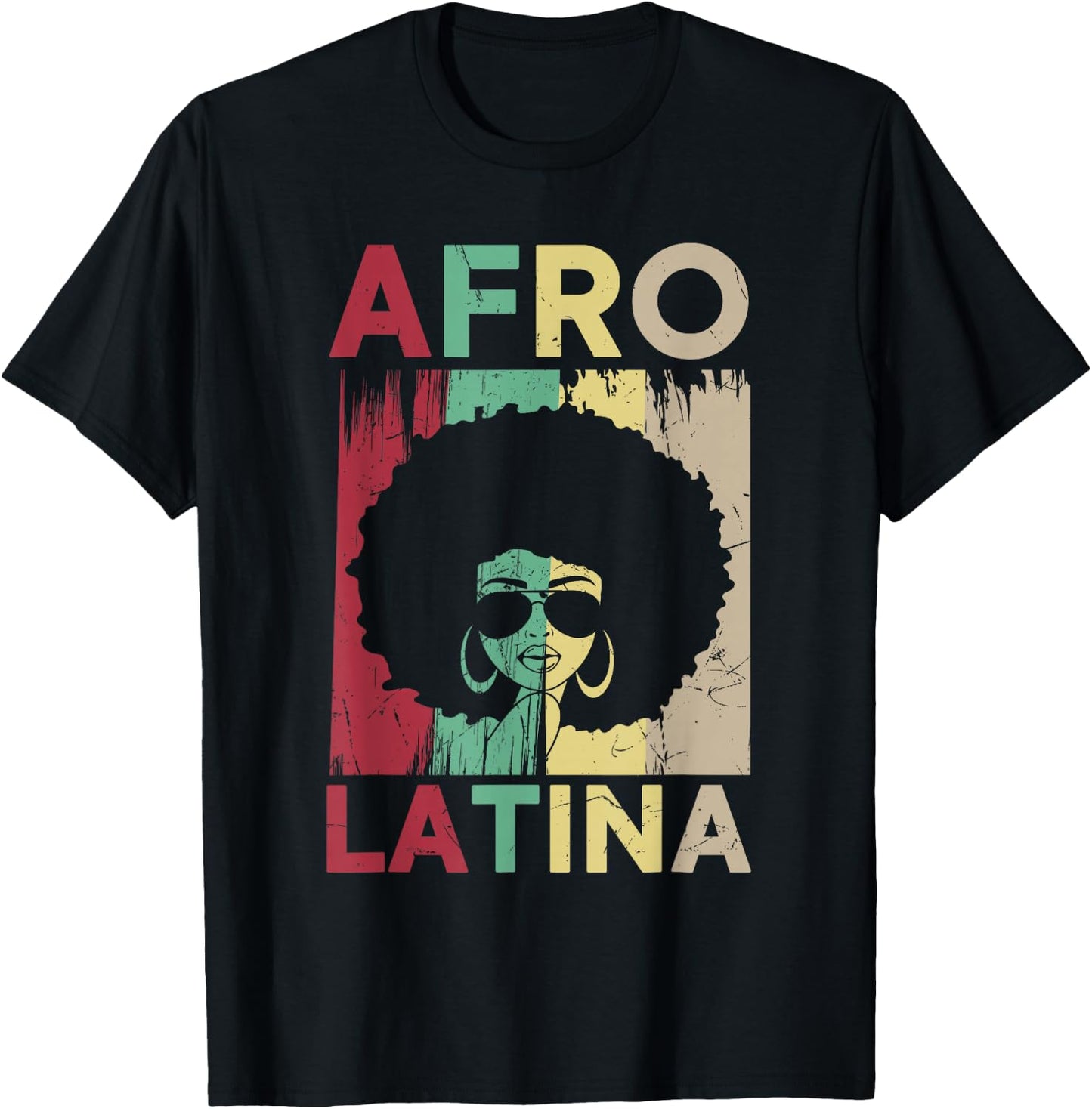 Afro Latina and Proud Shirt, Black Latinx Pride T-Shirt - T-Shirt | Black