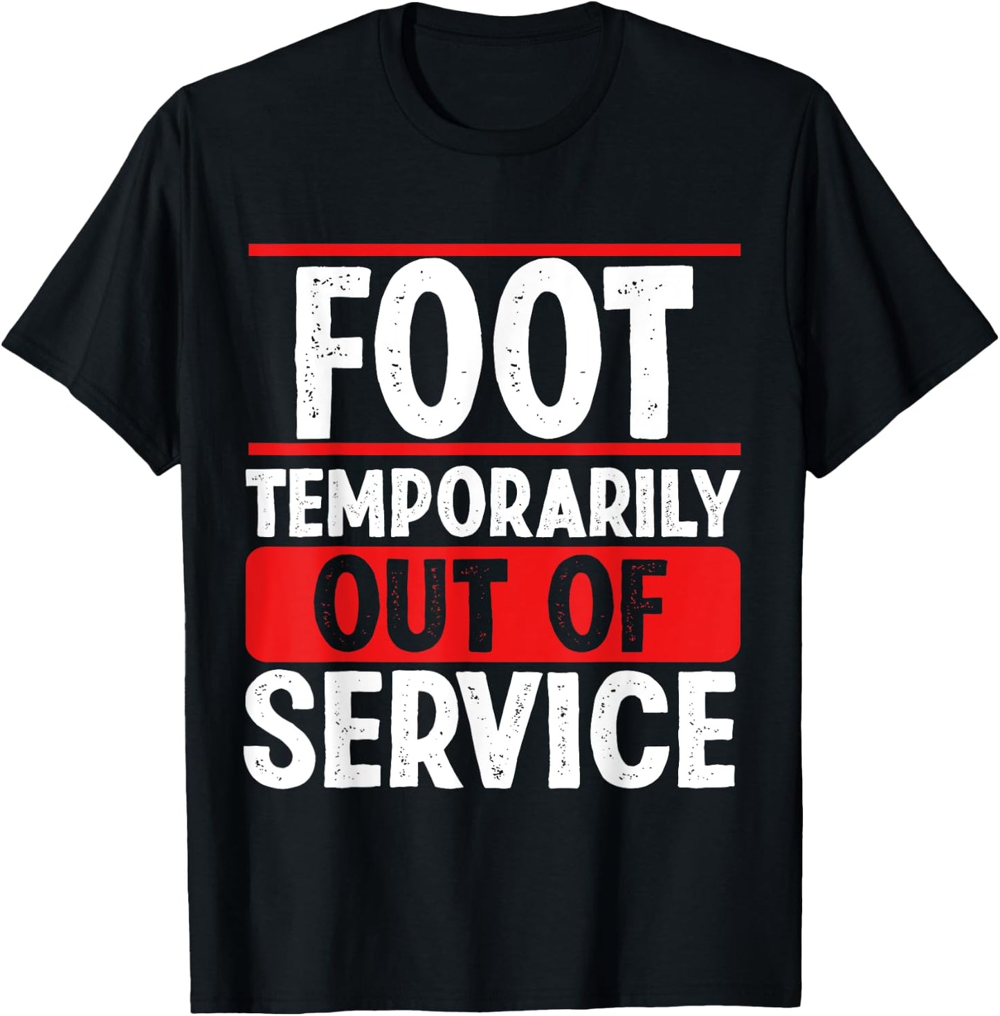 Get well soon Broken Foot Funny Broken Foot Recovery T-Shirt - T-Shirt | Black