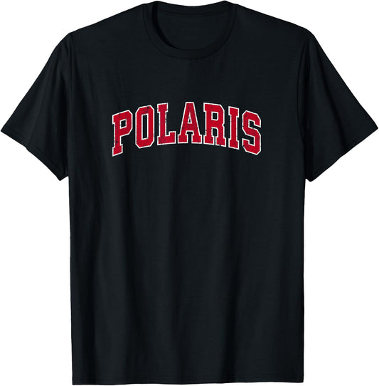 Polaris Montana MT Vintage Sports Design Red Design T-Shirt - T-Shirt | Black