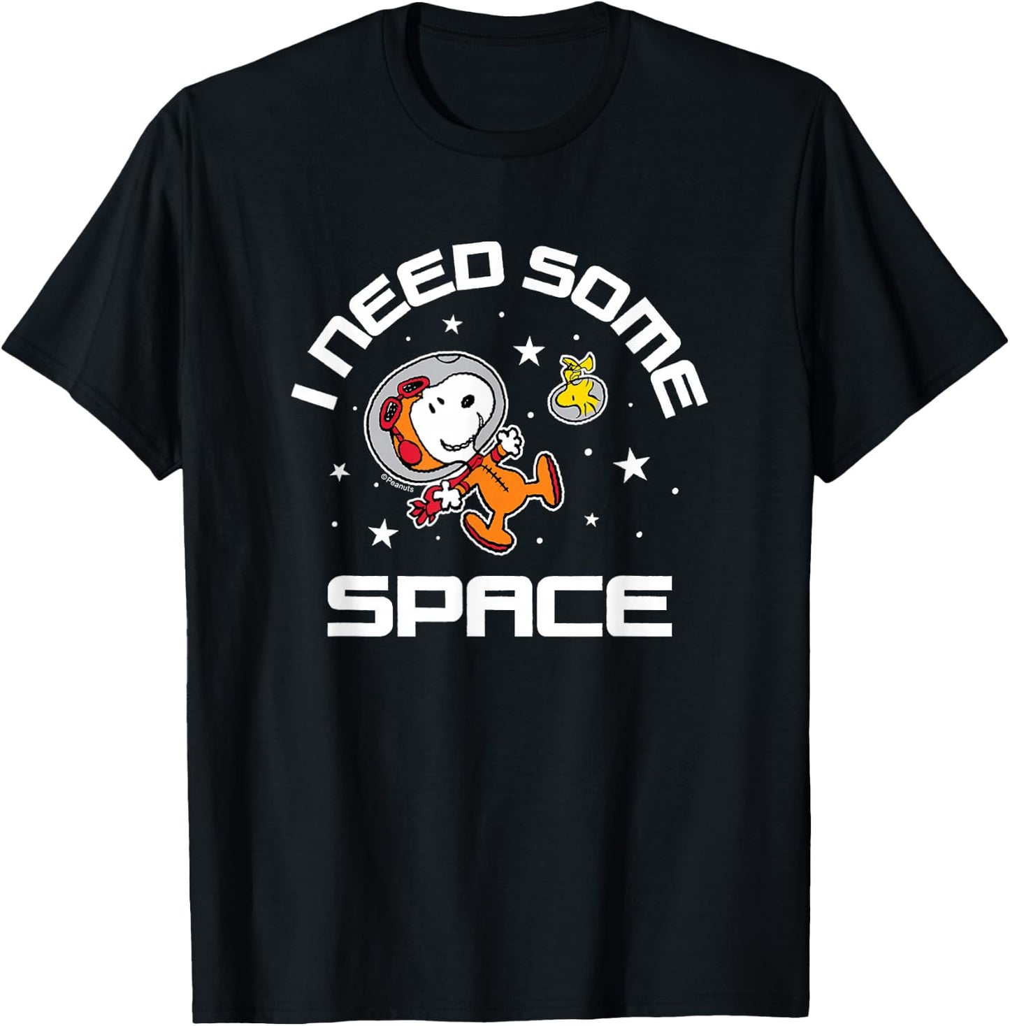 Peanuts - Snoopy and Woodstock I Need Some Space T-Shirt - T-Shirt | Black