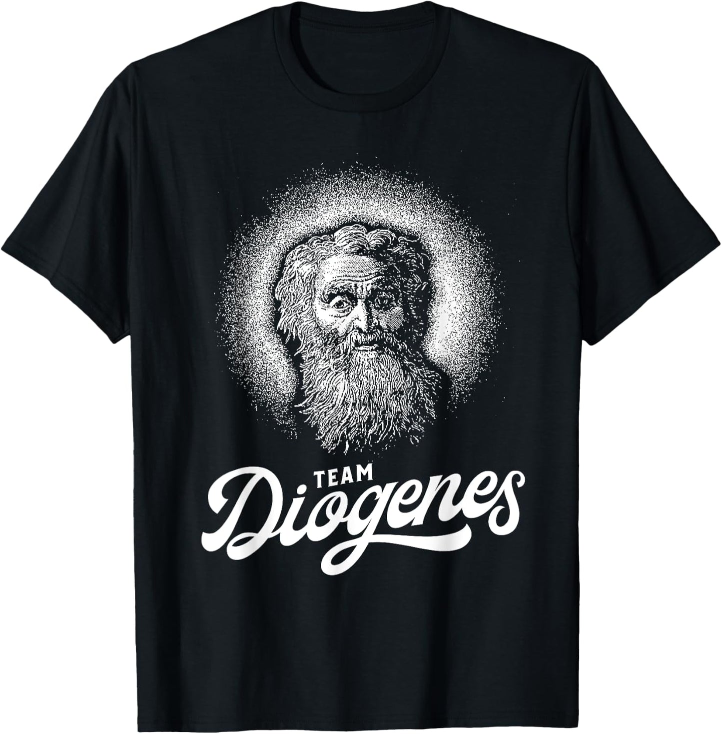 Team Diogenes - Philosopher Retro Portrait T-Shirt - T-Shirt | Black