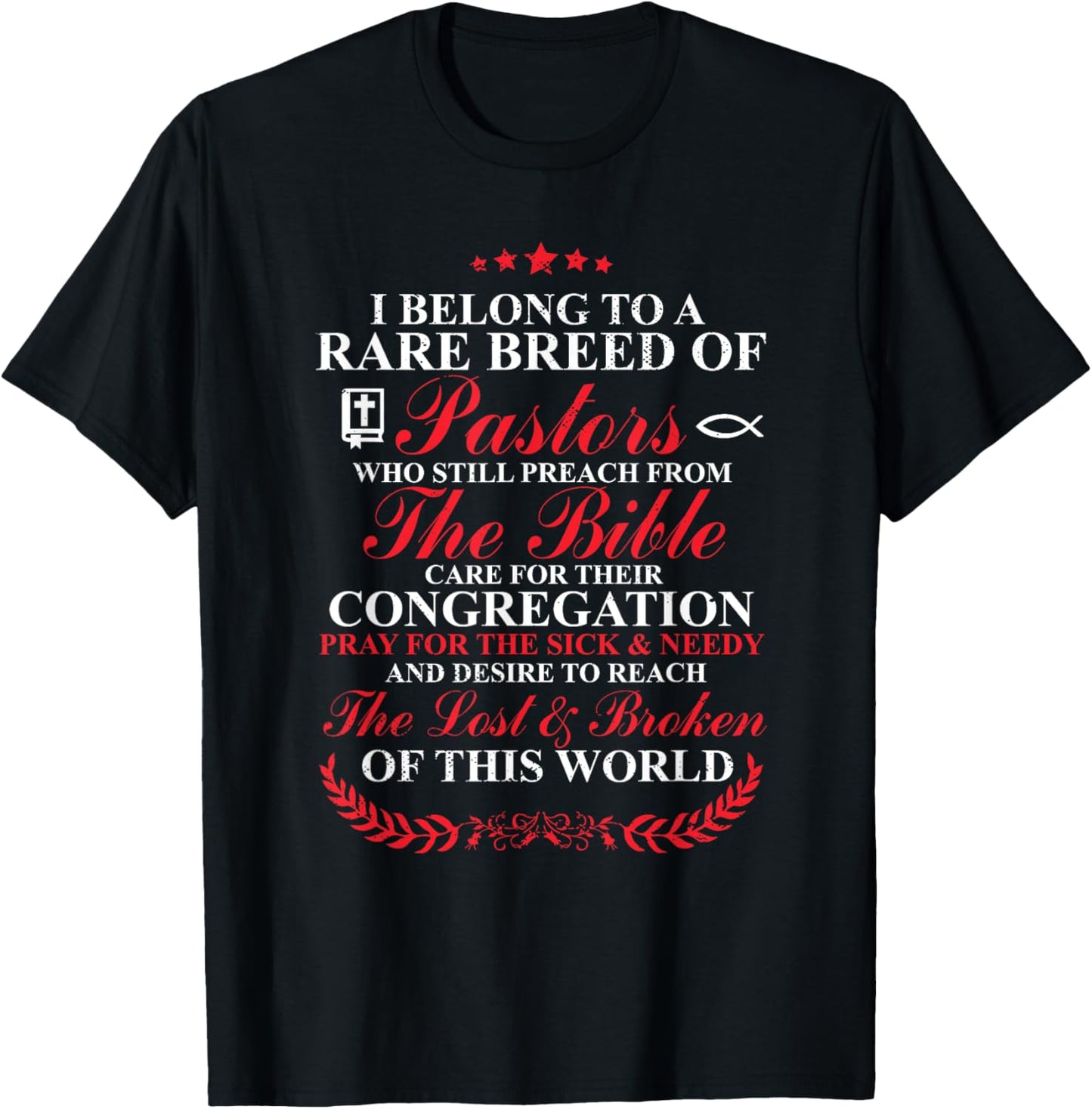 Christian I Belong To A Rare Breed Of Pastors T-Shirt - T-Shirt | Black