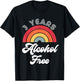 3 Years Sober Alcohol Free Sobriety Anniversary T-Shirt - T-Shirt | Black