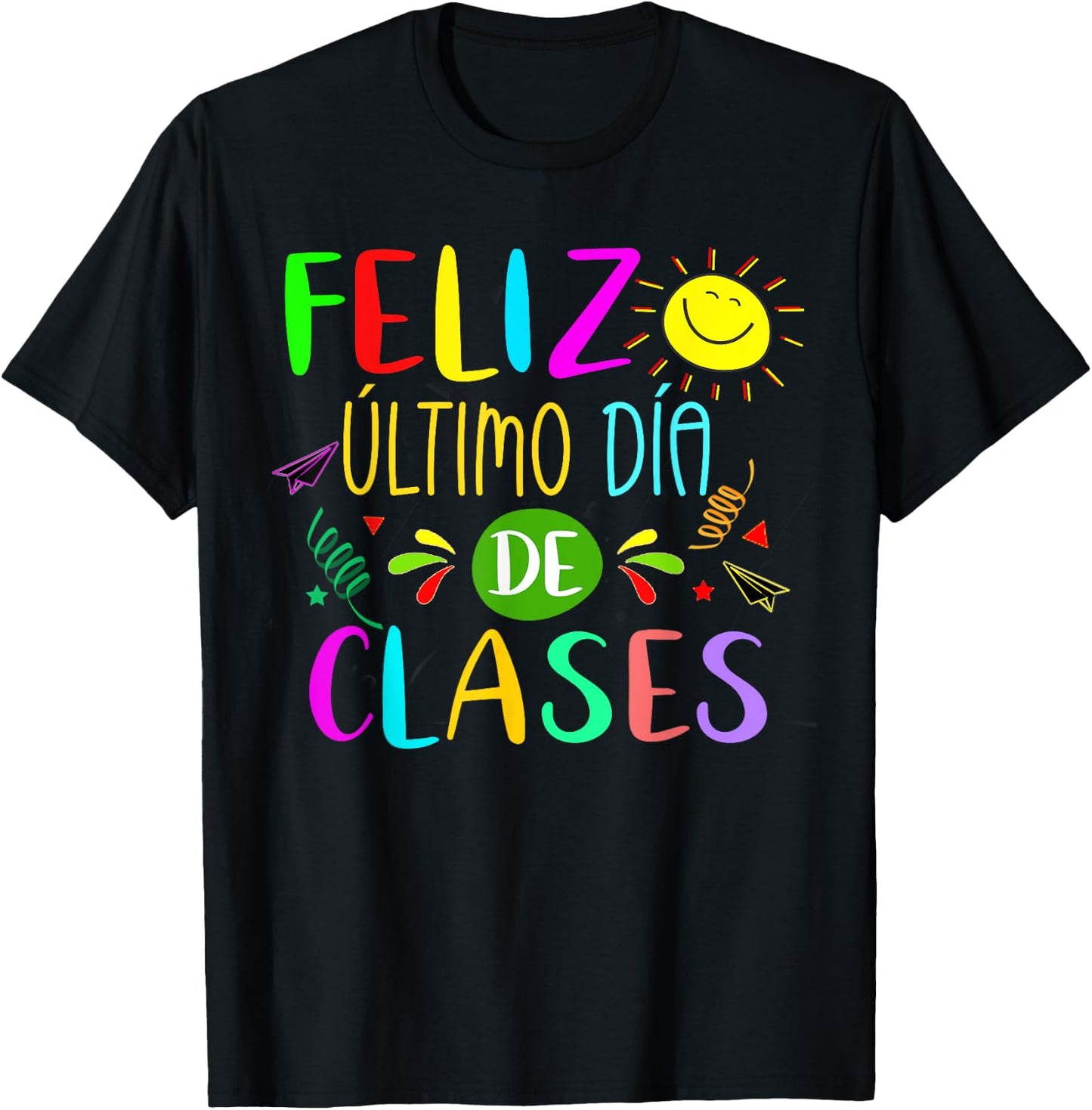 Last Day Of School Summer Spanish Teacher Or Student T-Shirt - T-Shirt | Black
