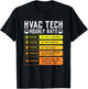 Hvac Technician Hourly Rate T Shirt I Air Conditioner Wiring T-Shirt - T-Shirt | Black