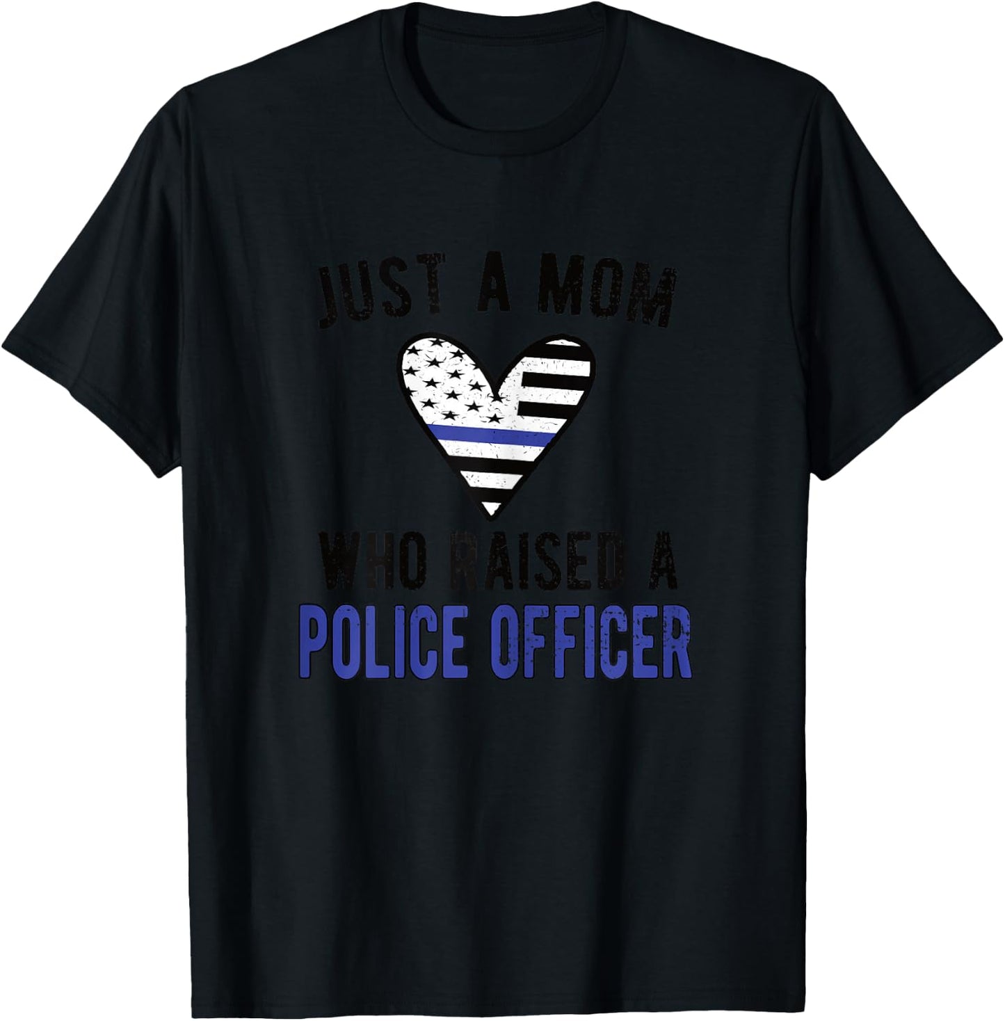 Police Officer Mom Proud Police Mom Cop Mother T-Shirt - T-Shirt | Black
