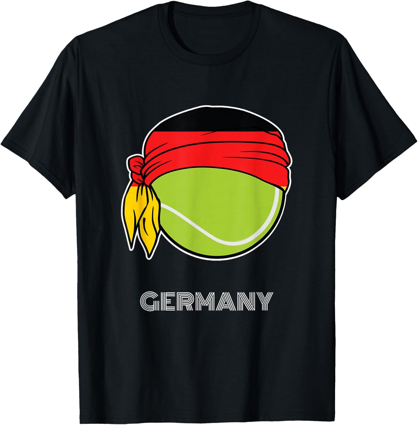 Germany Tennis Top for German Players, Fans or Coach T-Shirt - T-Shirt | Black