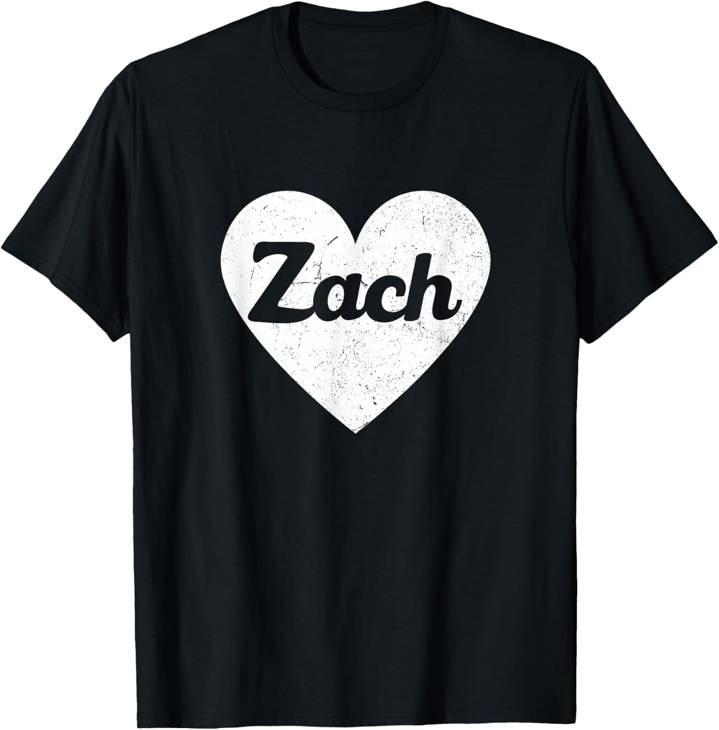 I Heart Zach - First Names And Hearts, I Love Zach T-Shirt - T-Shirt | Black