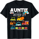 Auntie Of The Birthday Boy Family Matching Train Fire Truck T-Shirt - T-Shirt | Black