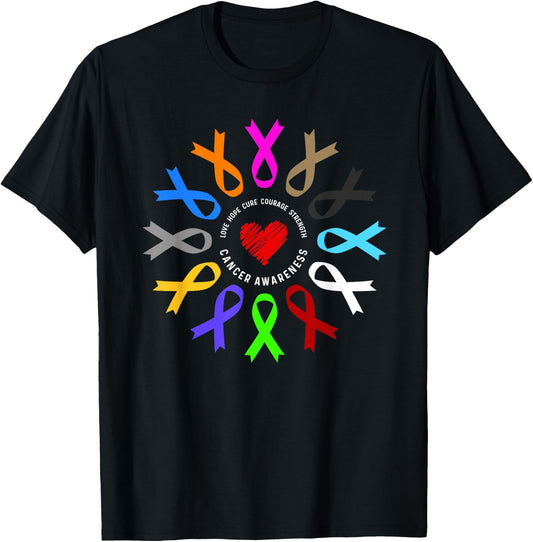 Cancer Awareness - Fight on Cancer T-Shirt - T-Shirt | Black