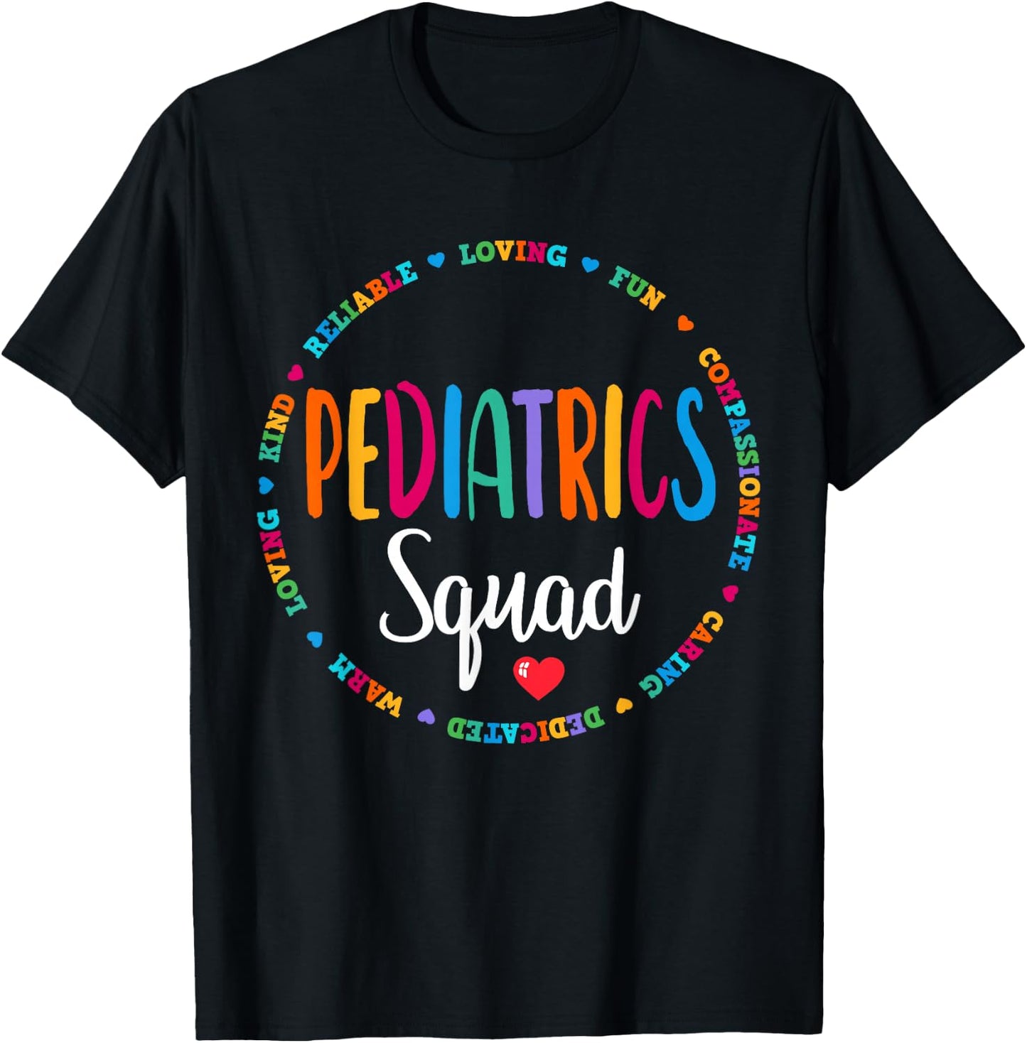 Pediatrics Squad Peds Registered Nurse School PICU Nurses T-Shirt - T-Shirt | Black