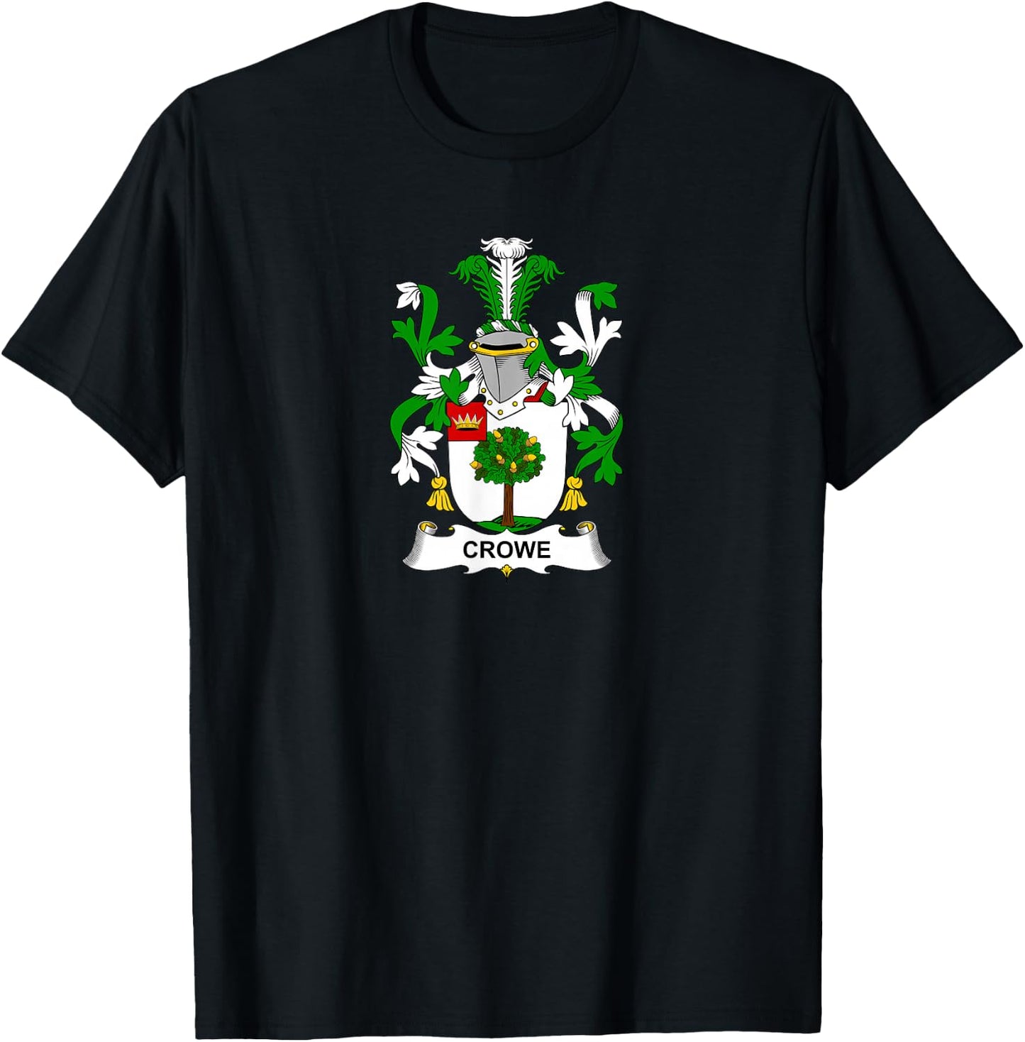 Crowe Coat of Arms - Family Crest T-Shirt - T-Shirt | Black