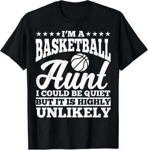 Basketball Aunt Apparel - Funny Awesome Aunts Design T-Shirt - T-Shirt | Black