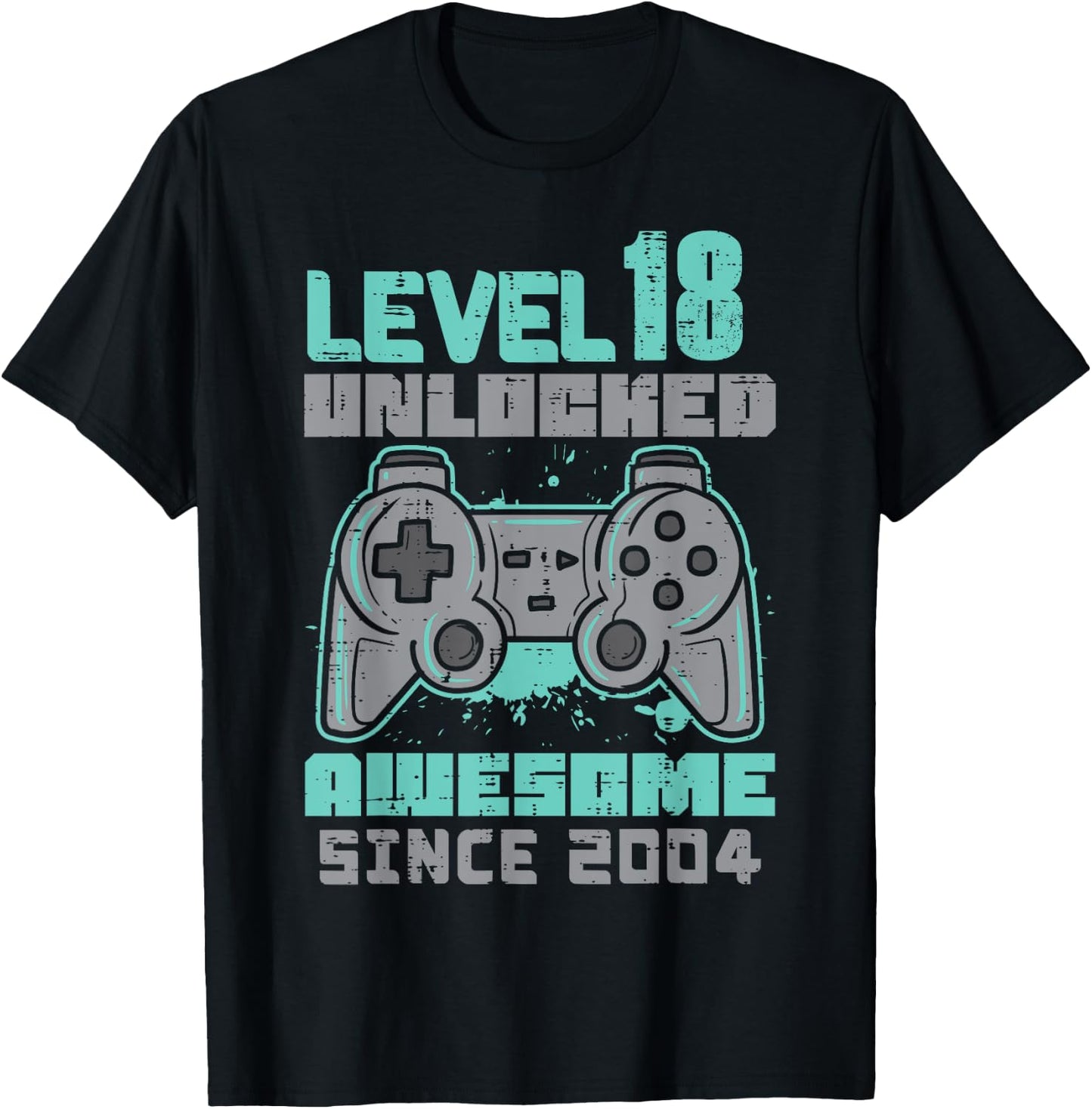 Level 18 Unlocked Born In 2001 Gamer 18th Birthday Him Men T-Shirt - T-Shirt | Black