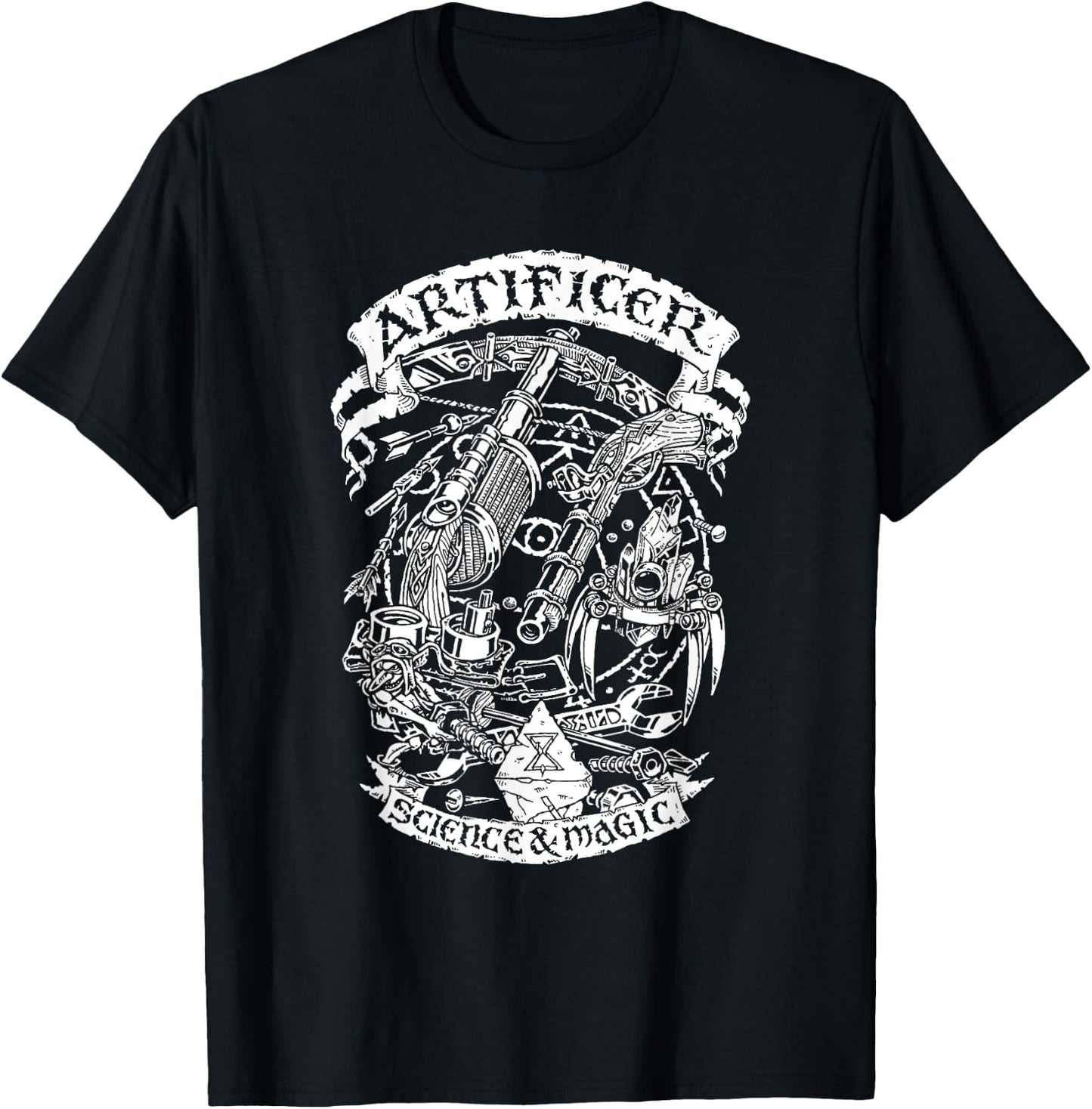 Fantasy Role-Playing Game (RPG) Artificer T-Shirt - T-Shirt | Black