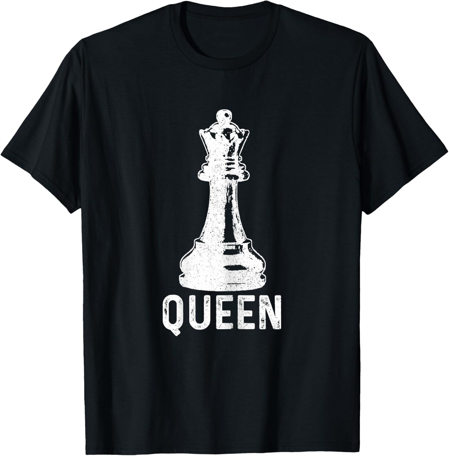 Chess Girl Queen Vintage Chess Player T-Shirt - T-Shirt | Black