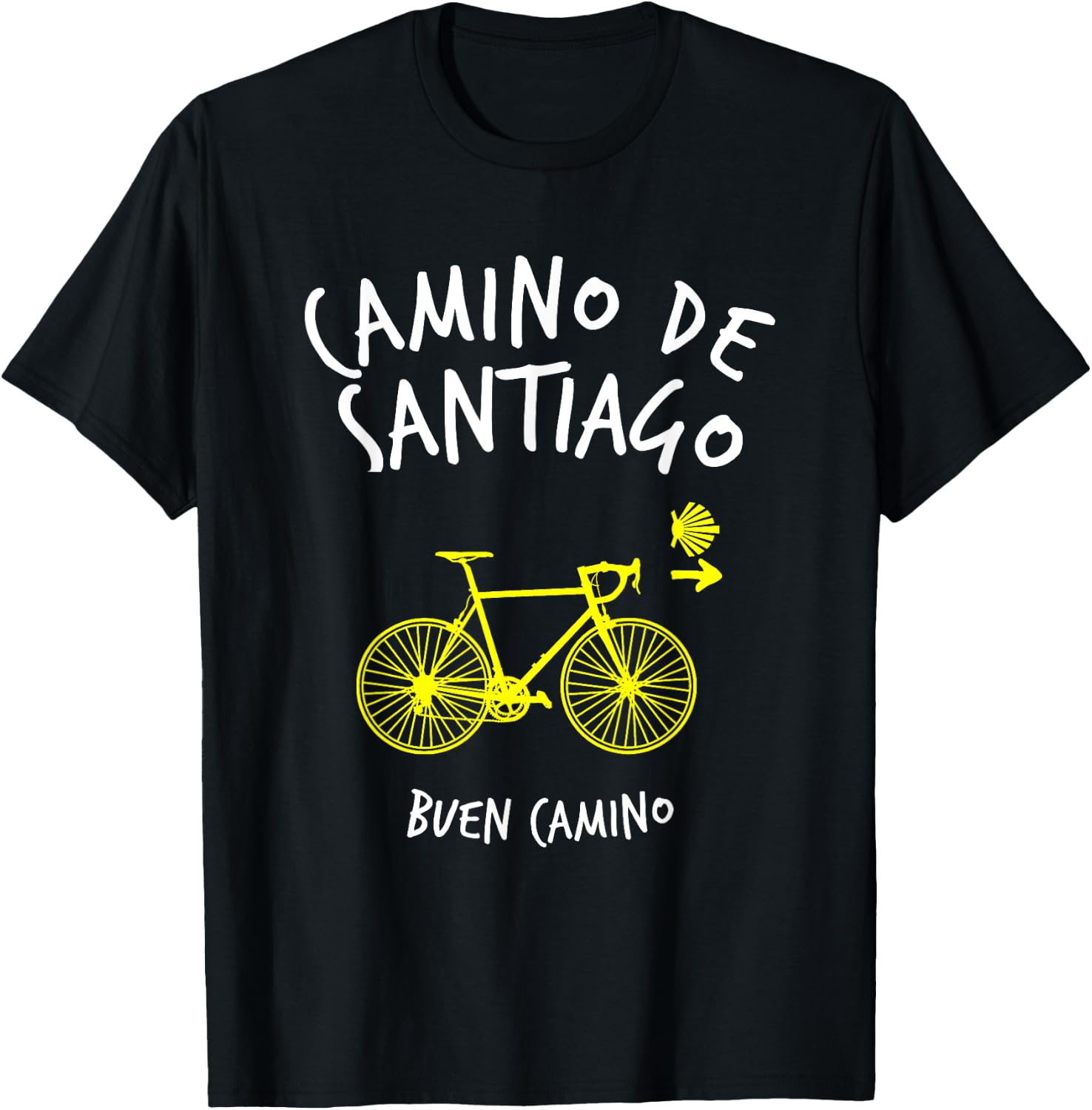 Camino de Santiago Spain Buen Camino Cycling St James Way T-Shirt - T-Shirt | Black