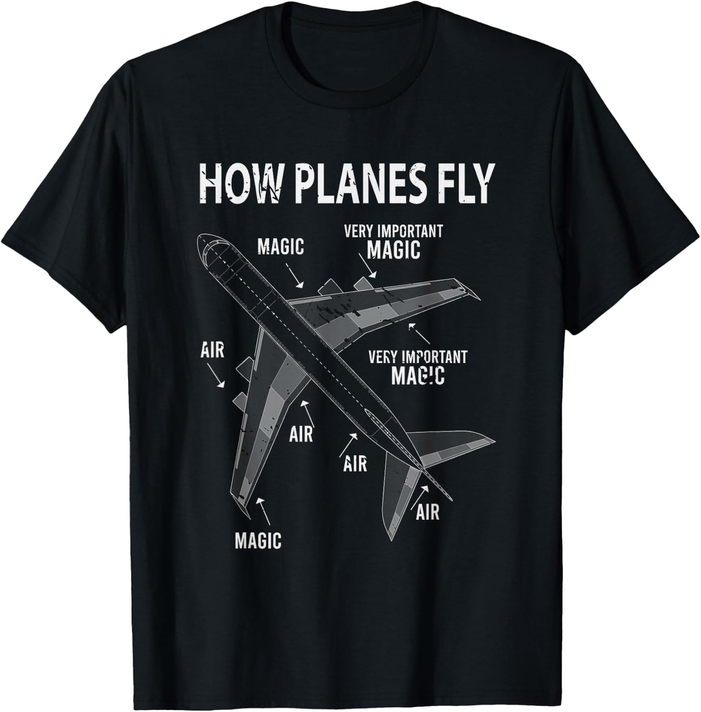Plane Pilot Aviation Gift Funny Aviation Airplane Gift Pilot T-Shirt - T-Shirt | Black