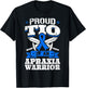 Proud Tio Of An Apraxia Warrior Blue Awareness Ribbon Uncle T-Shirt - T-Shirt | Black