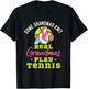 Tennis Grandma Funny Real Grandmas Play Tennis T-Shirt - T-Shirt | Black